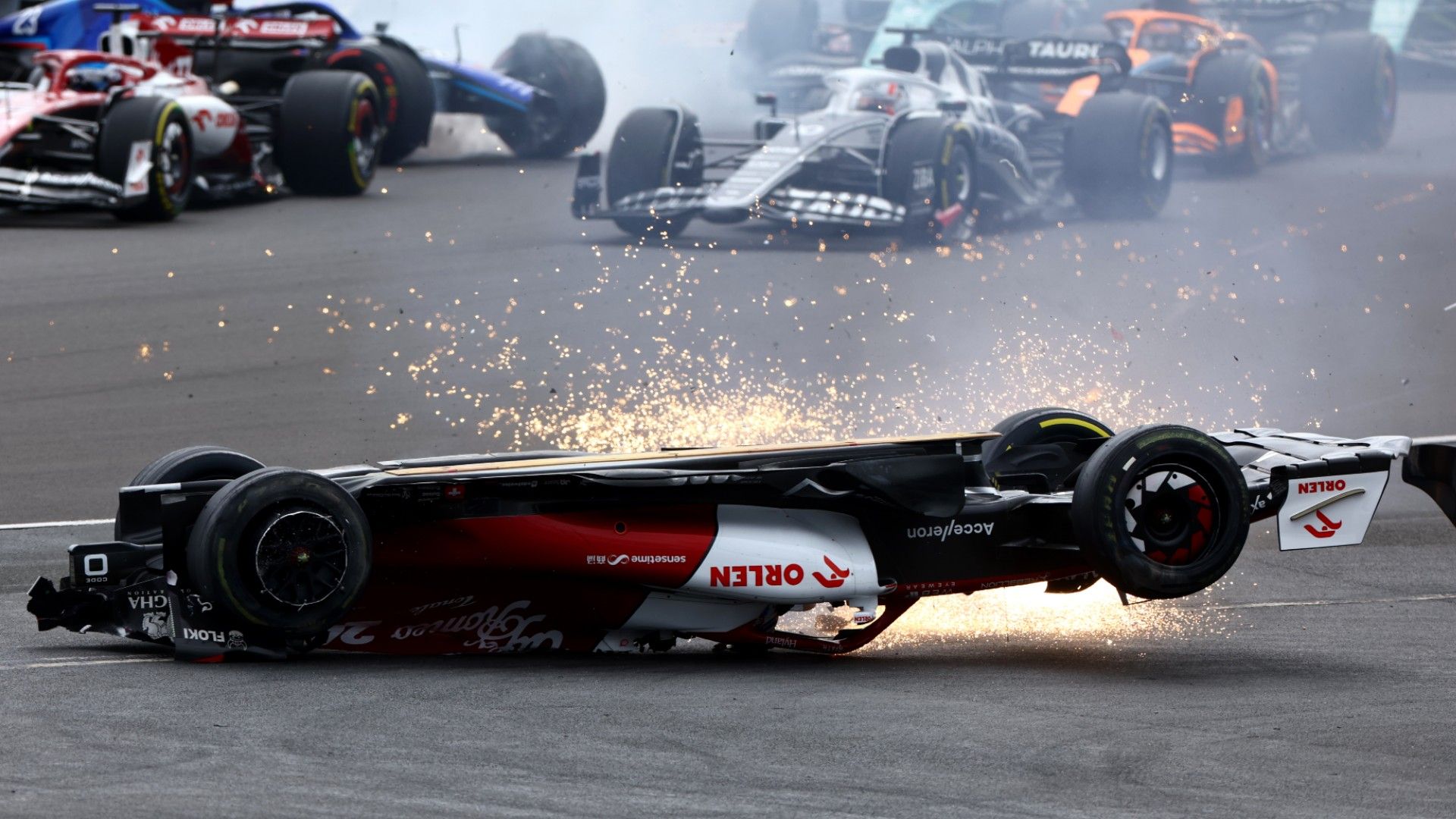 Zhou Guanyu grateful for halo's rescue in Silverstone crash