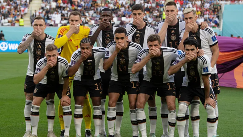 FIFA World Cup 2022: Germany players cover mouths in protest against FIFA's ban of the 'OneLove'