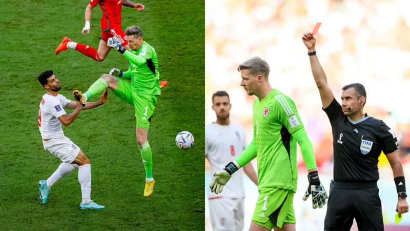 Watch: Wayne Hennessey's brutal clash earns first Red Card of 2022 FIFA WC as Wales lose to Iran