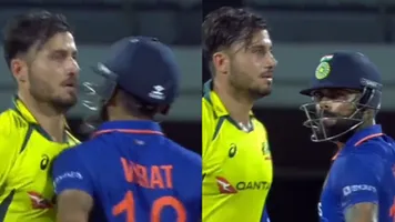 live मैच के दौरान ऑस्ट्रेलियाई खिलाड़ी से क्यों भिड़ गए विराट कोहली, video ने मचाई सनसनी!