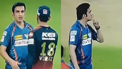 Watch: Gautam Gambhir gives Virat Kohli a cold handshake before silencing the Chinnaswamy crowd; video goes