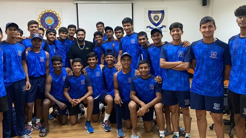 Rishabh Pant interacts with Under-16 players at NCA amidst rehabilitation  from injury; pictures go viral