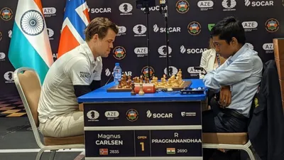 Shortest Game of Praggnanandhaa & Magnus Carlsen in World Cup