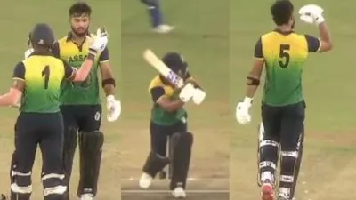 WATCH: Riyan Parag brings up match-winning century with a cheeky six ...