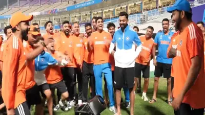 World Cup सेमीफाइनल से पहले टीम इंडिया में रोबोट की एंट्री, Video में देखिए पहली झलक - World Cup पर नजर, सेमीफाइनल से पहले टीम इंडिया में हुई रोबोट की एंट्री, Video