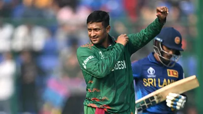 SL vs BAN: 'मैं जंग पर था', एंजेलो मैथ्यूज के टाइम्ड आउट पर शाकिब ने तोड़ी चुप्पी, हंसते हुए कहा- सही-गलत... - SL vs BAN: 'मैं जंग पर था', एंजेलो मैथ्यूज के टाइम्ड आउट पर शाकिब ने तोड़ी चुप्पी, हंसते हुए कहा- सही-गलत...