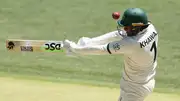 Usman Khawaja of Australia bats. (Getty Images)