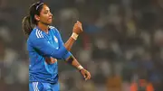 Harmanpreet Kaur during the second T20I clash against Australia (Getty Images)