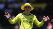 Australia captain Hugh Weibgen reacts during the U19 World Cup 2024 Semi-Final against Pakistan at Willowmoore Park on February 8. (Getty)