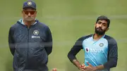 Ravi Shastri watching Jasprit Bumrah bowling in the nets (File Photo: Getty Images)