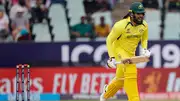 Australia's Harjas Singh reacts as he runs between the wickets to reach a half-century during the under-19 World Cup vs India. (Getty Images)