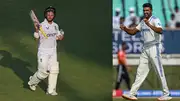 England's star batter Ben Duckett (left) and India's ace spinner R Ashwin in this frame. (Getty)