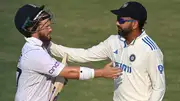 Ben Duckett (L) and Rohit Sharma (R).