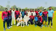 Pratham Singh (in middle) with his team after the record-breaking run chase (Photo Courtesy: BCCI domestic)