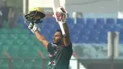 Tanzid Hasan celebrates his maiden T20 ton (Screengrab: X, Fancode)