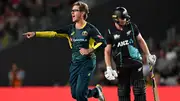 Australia bowler Adam Zampa celebrates after picking a wicket.