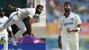 India's star pacers Akash Deep (left) and Jasprit Bumrah in this frame. (Getty)