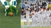 England players look on after Yashasvi Jaiswal's catch appeal on Day 2 of the fourth Test against India. (Screengrab-X)