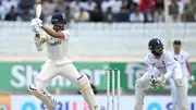 India's Yashasvi Jaiswal's shot is being watched by England wicketkeeper Ben Foakes during Day 2 of the 4th Test. (Getty)