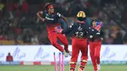 Royal Challengers Bangalore's (RCB) star bowler Sobhana Asha (left) celebrates with her teammates during WPL 2024 clash against UP Warriorz on February 24. (X-Twitter)