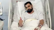 India's superstar pacer Mohammad Shami after going successful heel surgery. (Twitter)