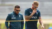 England's head coach Brendon McCullum (L) and captain Ben Stokes in this frame. (Getty)