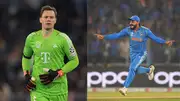 Manuel Neuer of Bayern Munchen (Left) and Indian cricket superstar Virat Kohli. (File Photo: Getty)