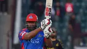 Karachi Kings' Kieron Pollard plays a shot during the Pakistan Super League (PSL) Twenty20 cricket. (Getty Images)