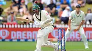 Nathan plays a shot on Day 3 of Wellington Test (Getty Images)