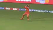 D Hemalatha was injured while attempting a catch. 