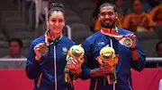 Manika Batra and Sharath Kaml after winning gold medal in Asian Games 2018 (File Photo: Getty Images)