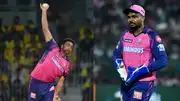 Rajasthan Royals' R Ashwin (Left) and RR Captain Sanju Samson. (File Photo: Getty Images)