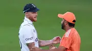 England skipper Rohit Sharma (right) and England captain Ben Stokes in this frame. (Getty)