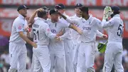 England players celebrate with each other in this frame. (Getty)