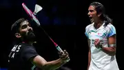 India's badminton players PV Sindhu (R) and Kidambi Srikanth. (Getty)