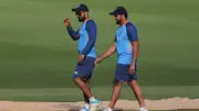 Dinesh Karthik and Rohit Sharma. 