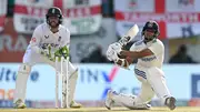 India's Yashasvi Jaiswal in action on Day 1 of the fifth Test against England. (Getty)