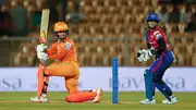 Gujarat Giants' Harleen Deol plays a shot during the WPL match against Delhi Capitals in this file photo. (Getty)