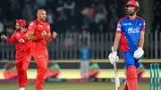 Tymal Mills celebrates after picking a wicket. 