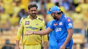 Chennai Super Kings captain MS Dhoni (left) and Mumbai Indians' star batter Rohit Sharma in this frame. (Getty)