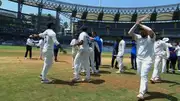 Mumbai players celebrate after winning the Ranji Trophy 2023-2024 trophy. (BCCI)