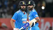 India's batting maestros Virat Kohli (right) and Rohit Sharma in this frame. (Getty)