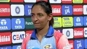 Harmanpreet Kaur during the post-match presentation (Screengrab: X)