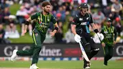 Shaheen Afridi during a T20I clash against New Zealand