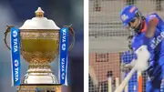 IPL trophy (L) and Hardik Pandya (R).