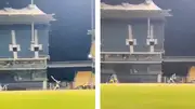 MS Dhoni batting in CSK practice. 