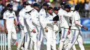 Indian players walking off the ground in Dharamsala Test (Getty Images)