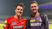 SRH captain Pat Cummins and KKR's Mitchell Starc (Photo Courtesy: X)