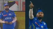 Mumbai Indians' skipper Hardik Pandya (right) and Rohit Sharma in this frame. (Screengrab-X)