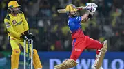 RCB's Virat Kohli plays a shot against CSK (Getty Images)